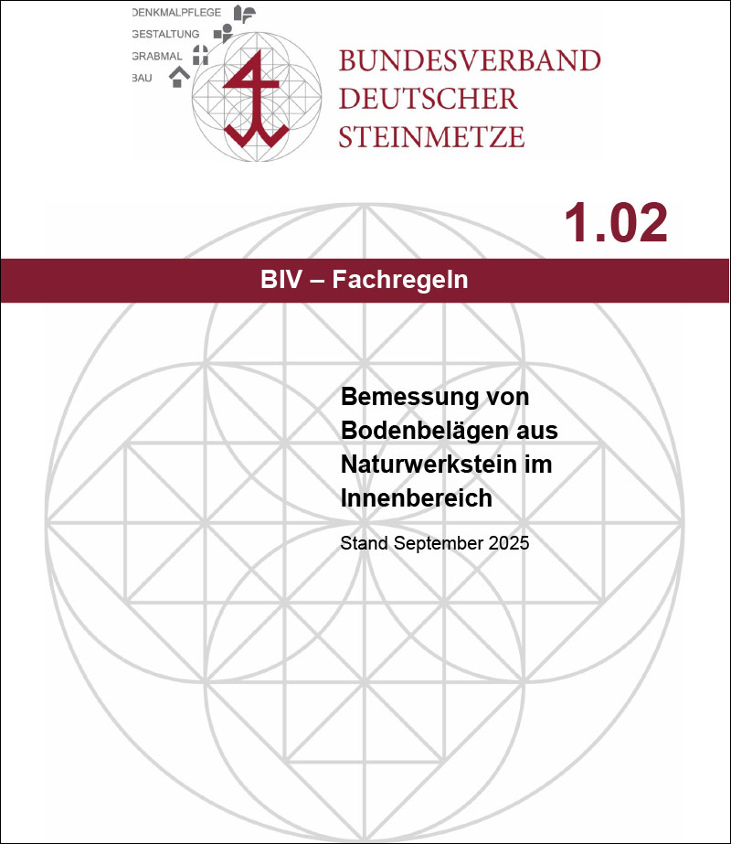 Produkt: BIV-Fachregeln 1.02 Bemessen von Bodenbelägen aus Naturwerkstein im Innenbereich