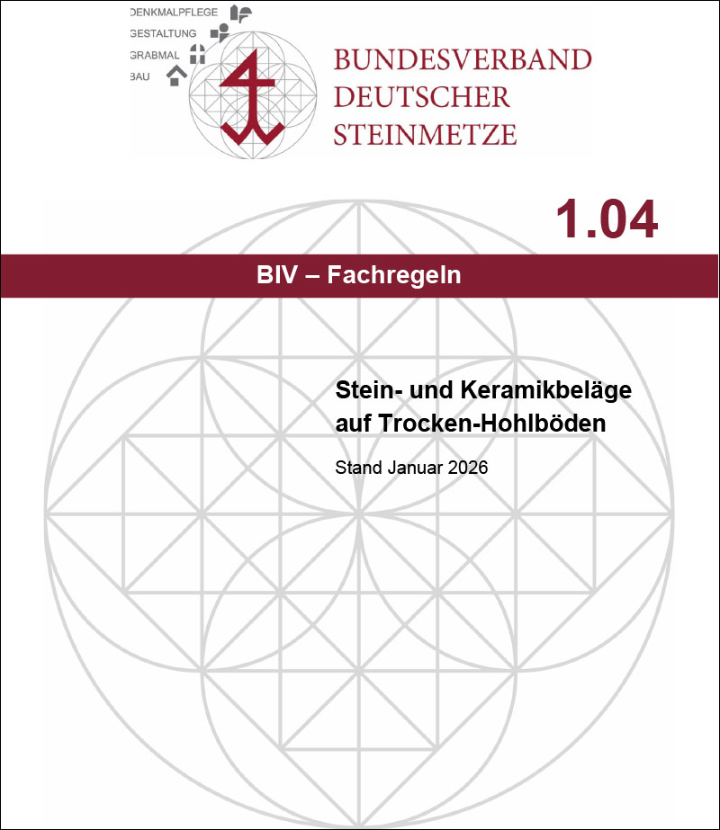 Produkt: BIV-Fachregeln 1.04 Stein- und Keramikbeläge auf Trocken-Hohlböden