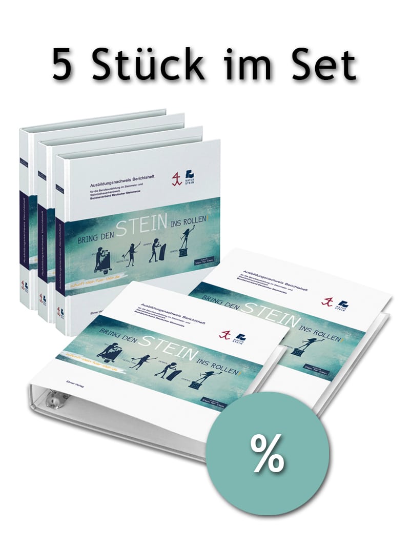 Produkt: 5er Set Berichtsheftordner für Lehrlinge im Steinmetz- und Steinbildhauerhandwerk