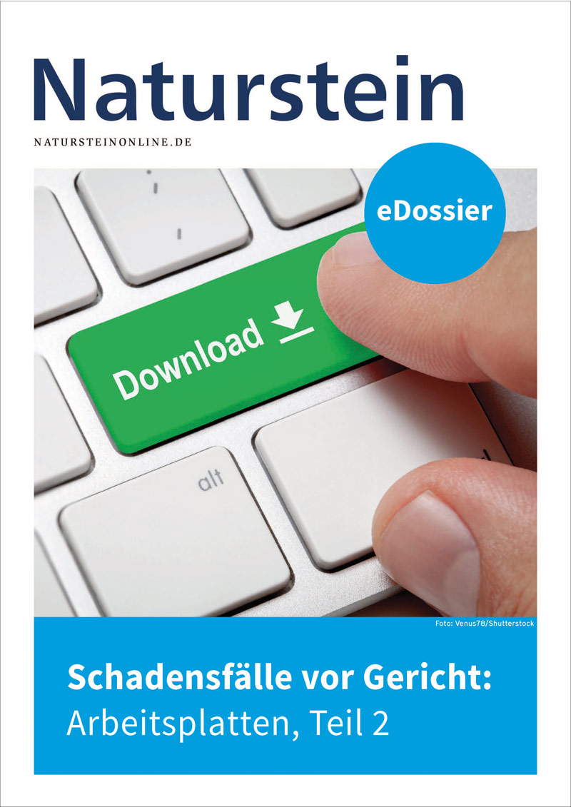 Produkt: Schadensfälle vor Gericht: Arbeitsplatten, Teil 2