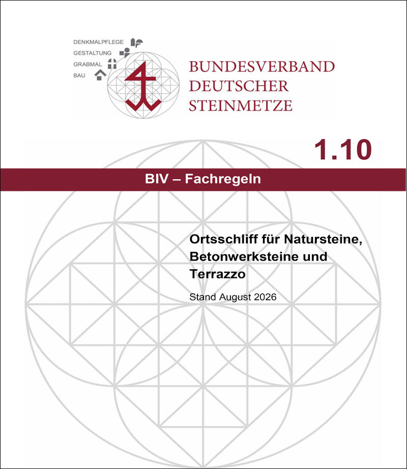 Produkt: BIV-Fachregeln Nr. 1.10 Ortsschliff für Natursteine, Betonwerksteine und Terrazzo