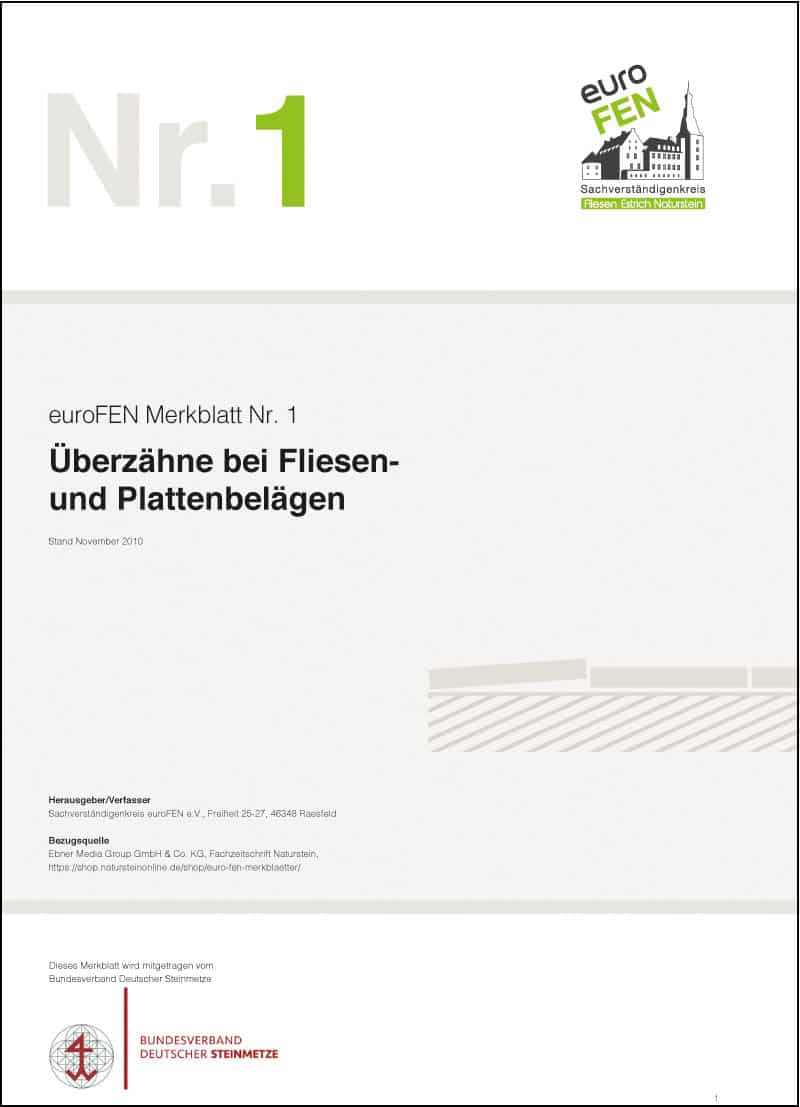 Produkt: euroFEN-Merkblatt Überzähne