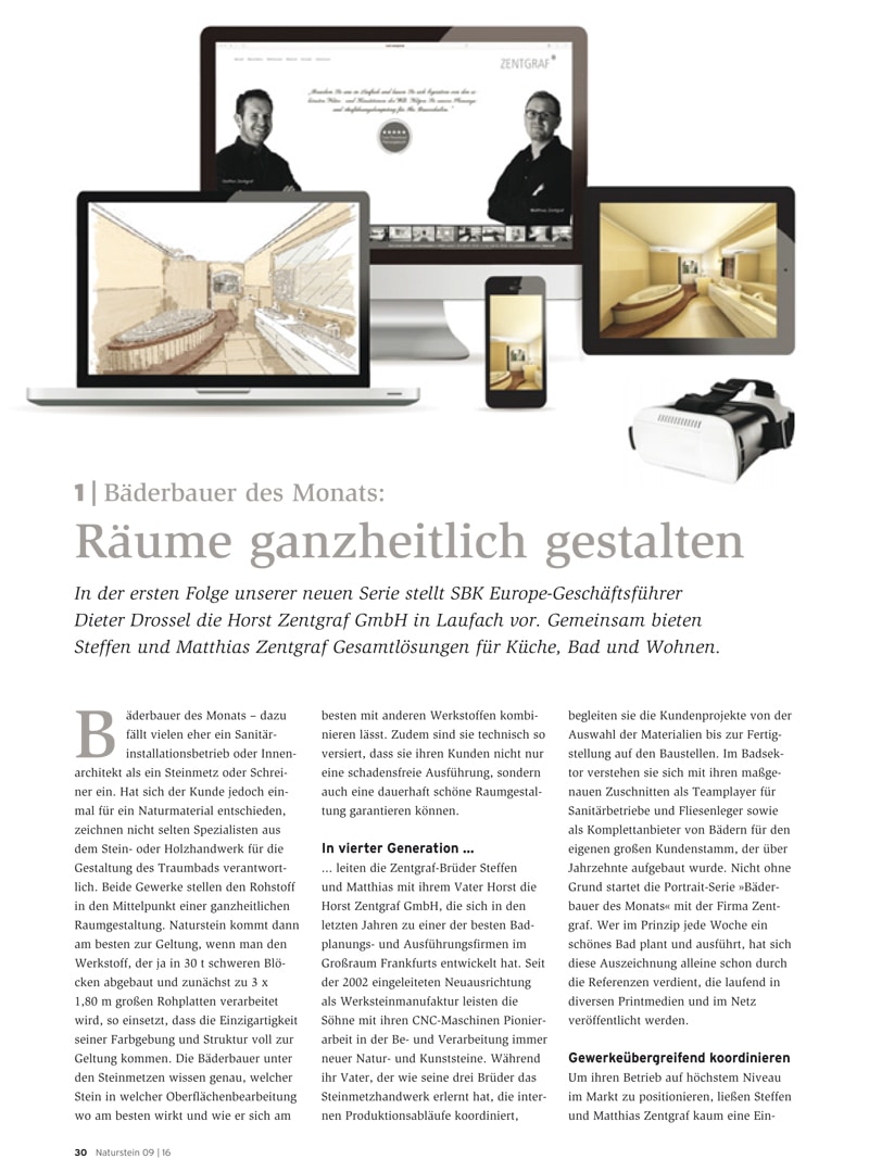 Produkt: Download Bäderbauer des Monats (1): Horst Zentgraf GmbH