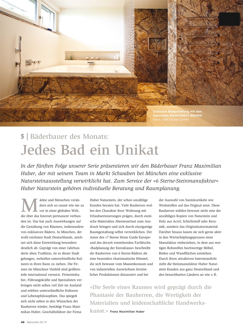Produkt: Download Bäderbauer des Monats (5): Franz Maximilian Huber
